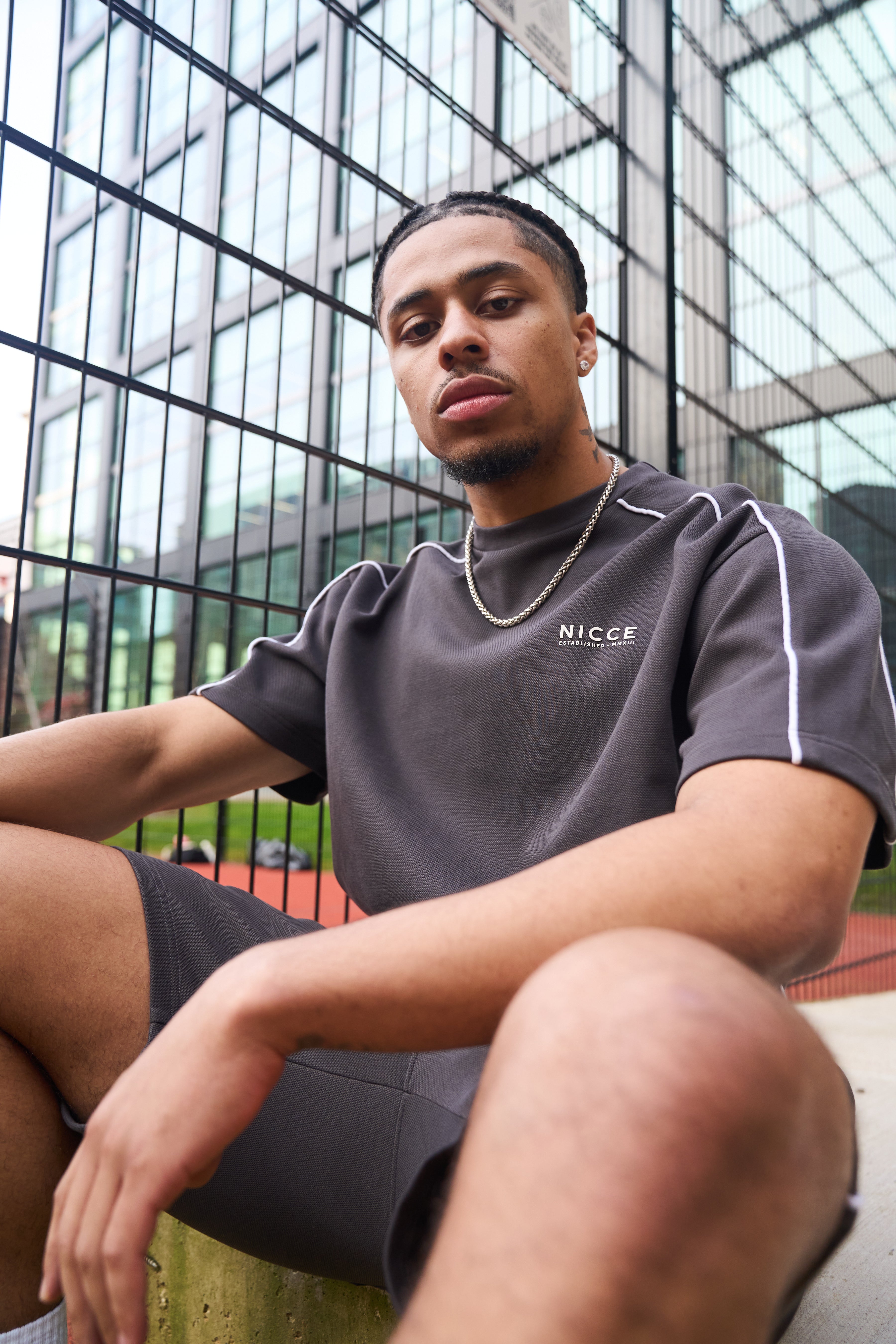 Piper T Shirt & Shorts Set Coal