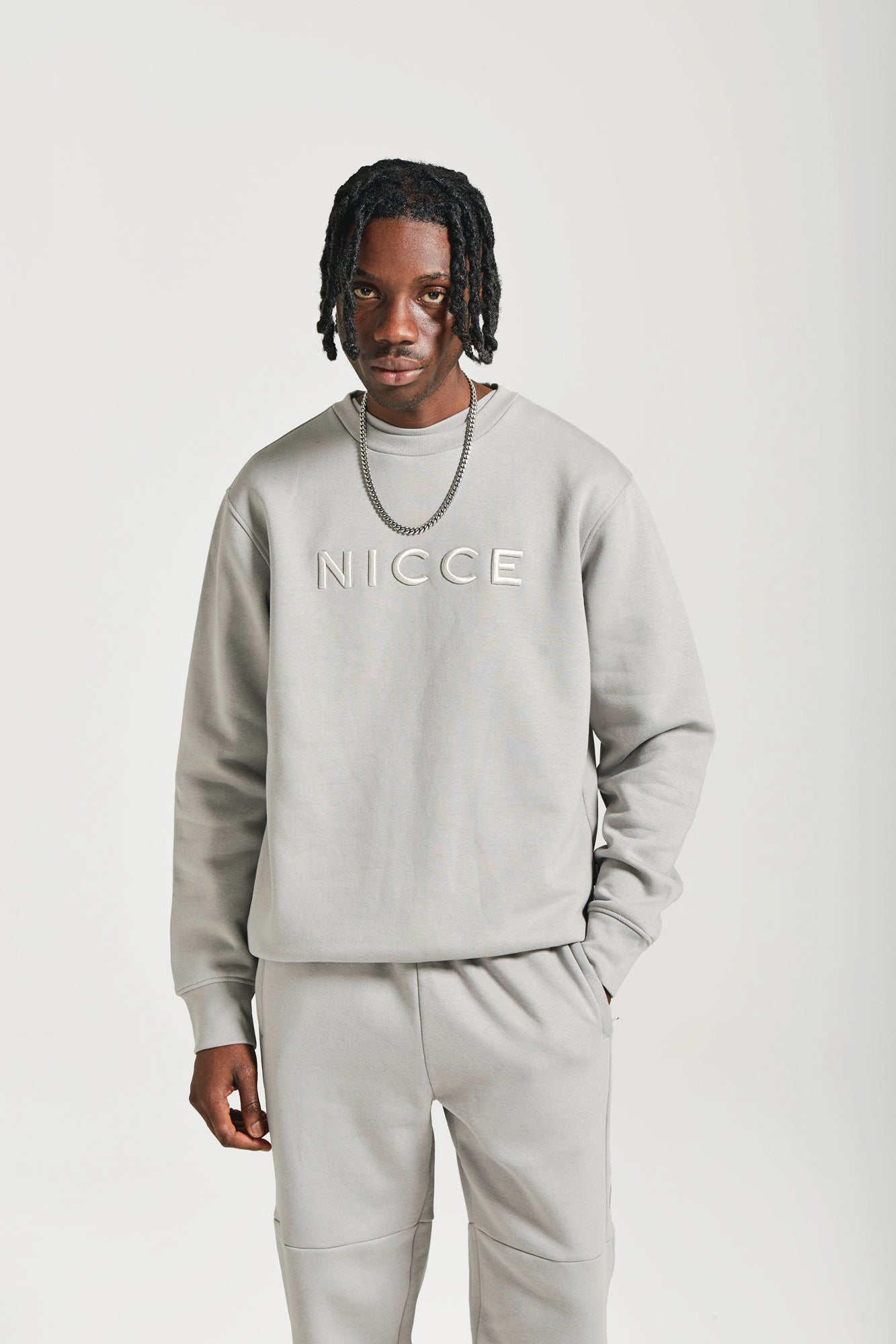 NICCE Mens Mercury Sweatshirt Circular Grey