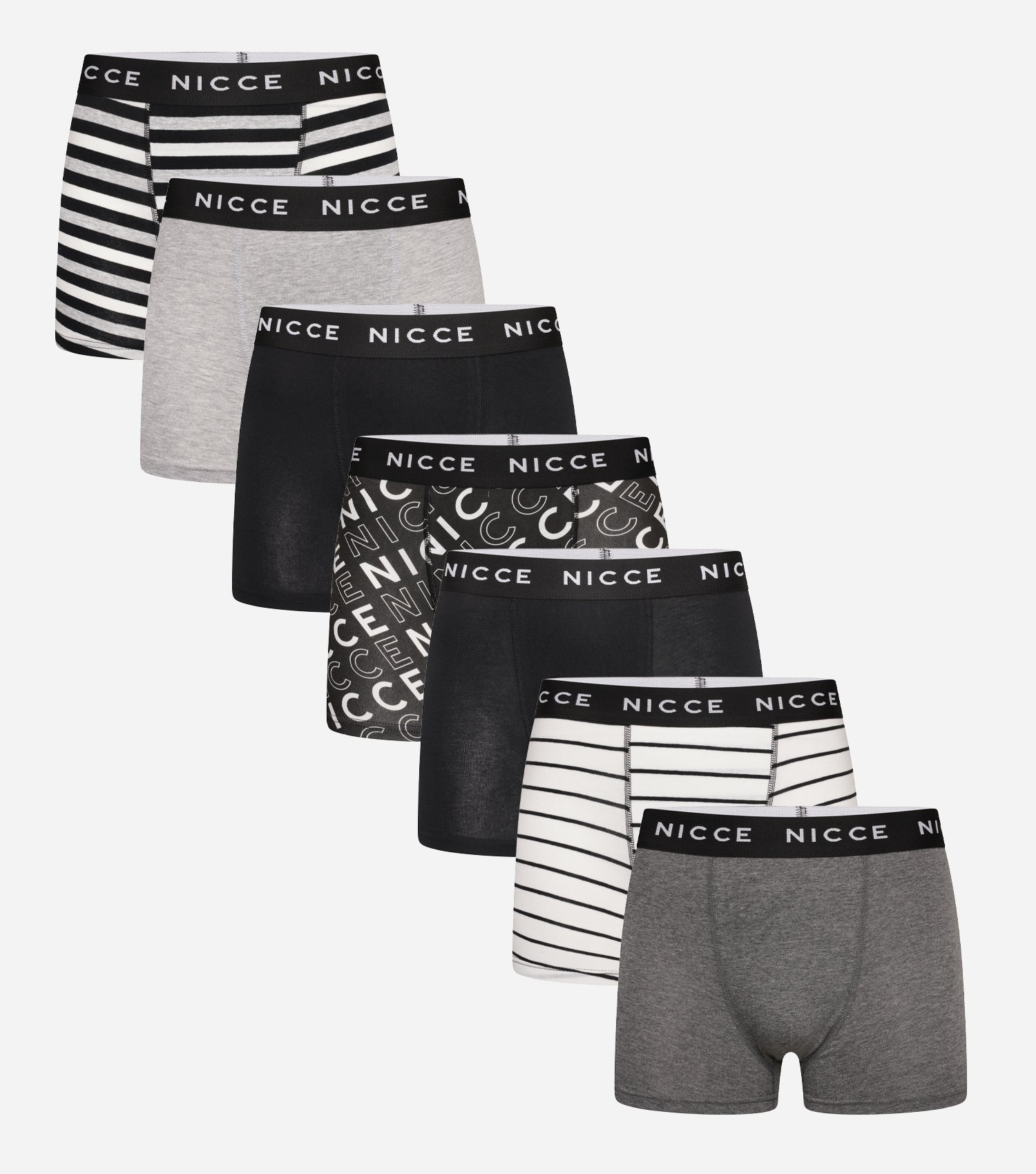 NICCE Mens 7 Pack Boxers Becker | Multi