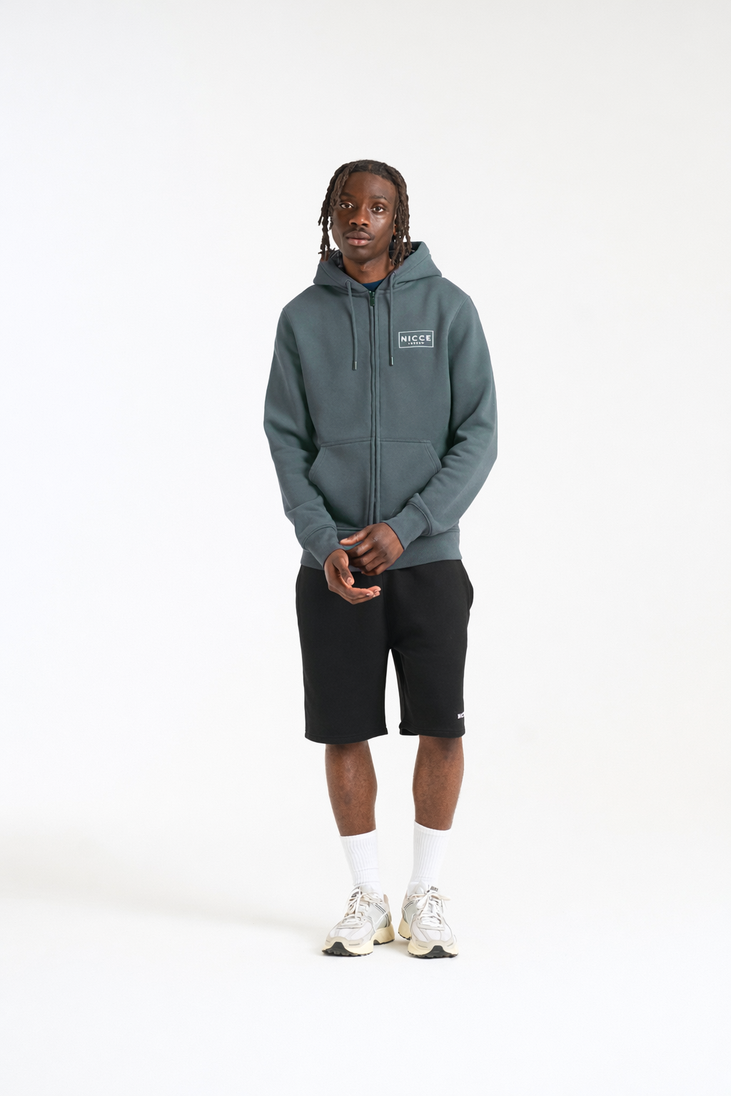 Hontell Hoodie & Avensi Shorts Set Future Grey