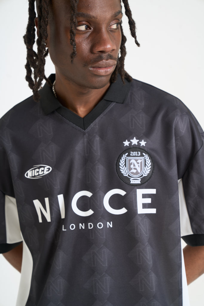 NICCE Mens Billete Football Shirt | Black