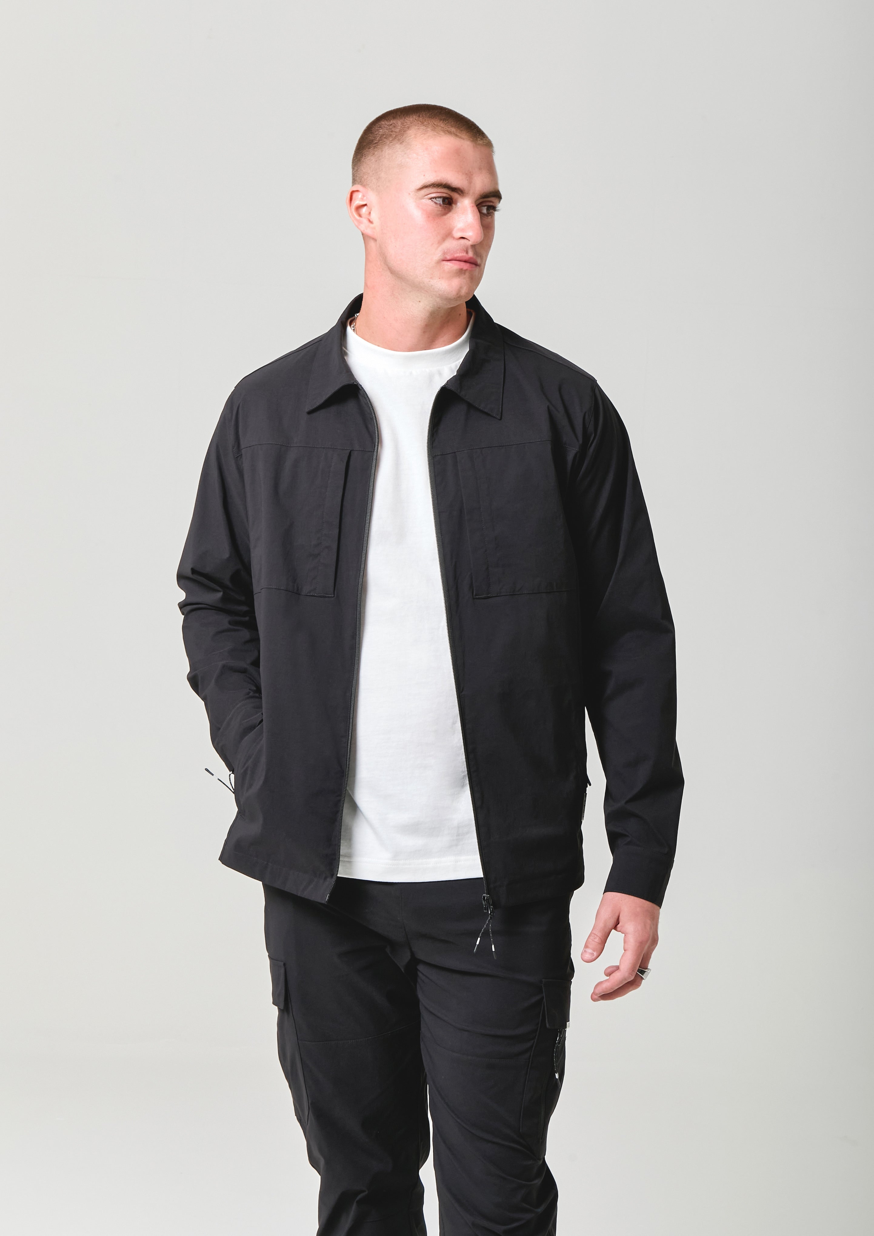 NICCE Mens Odyssey Shacket | Black