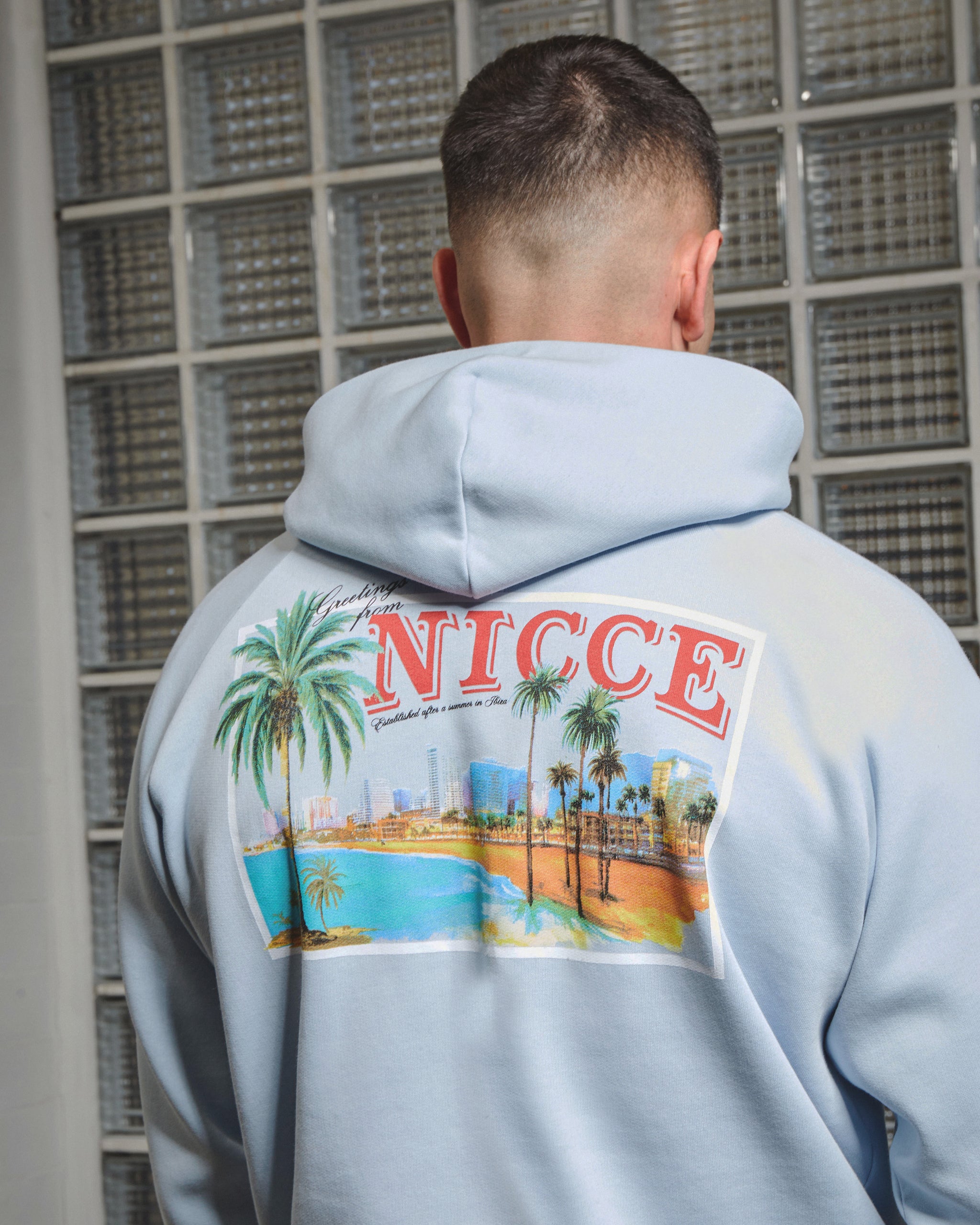 NICCE Mens Sojourn Hoodie Skyway Blue