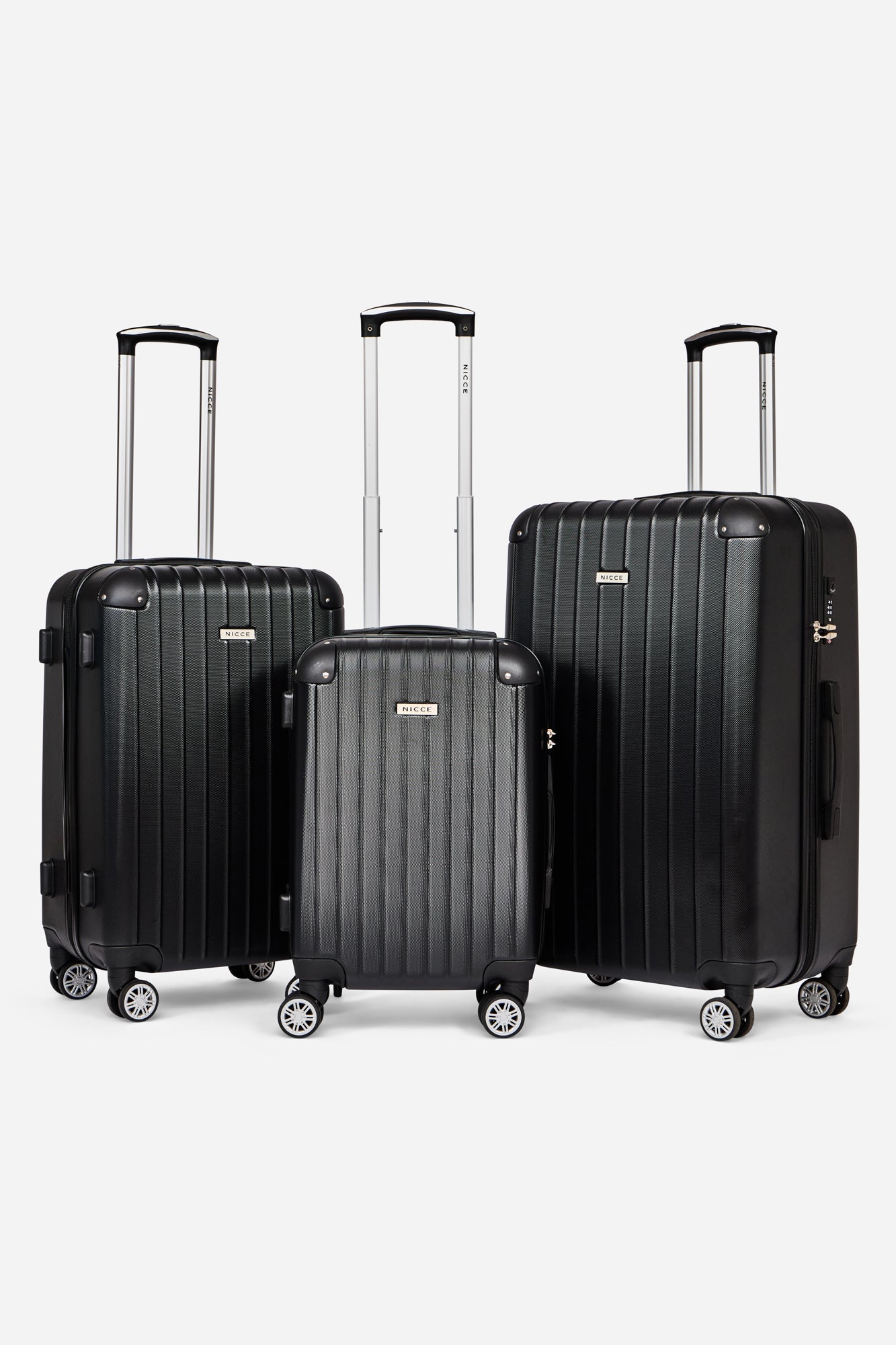 NICCE 3 Pack Zurich Suitcase | Black
