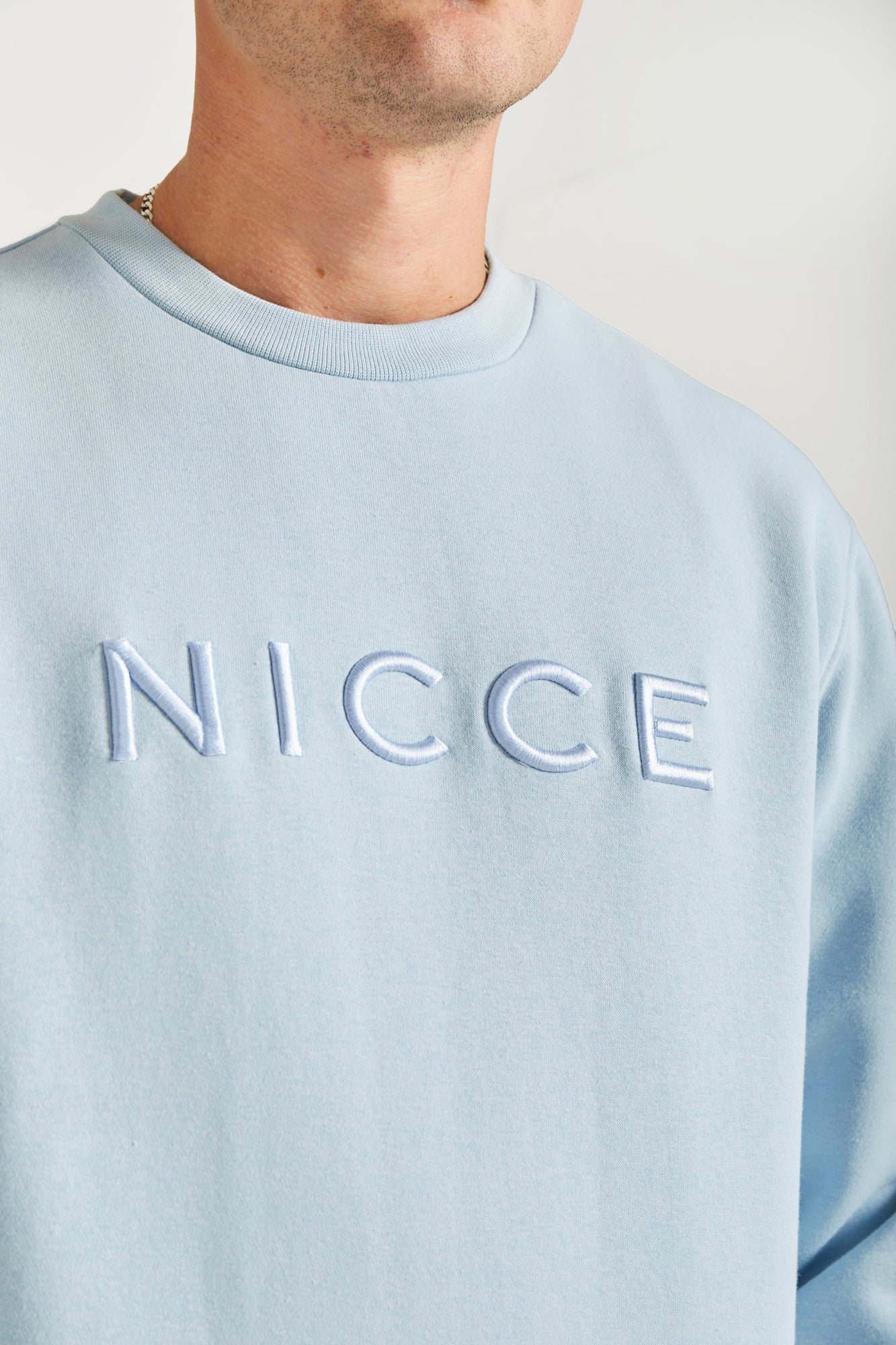 NICCE Mens Mercury Sweatshirt Light Blue