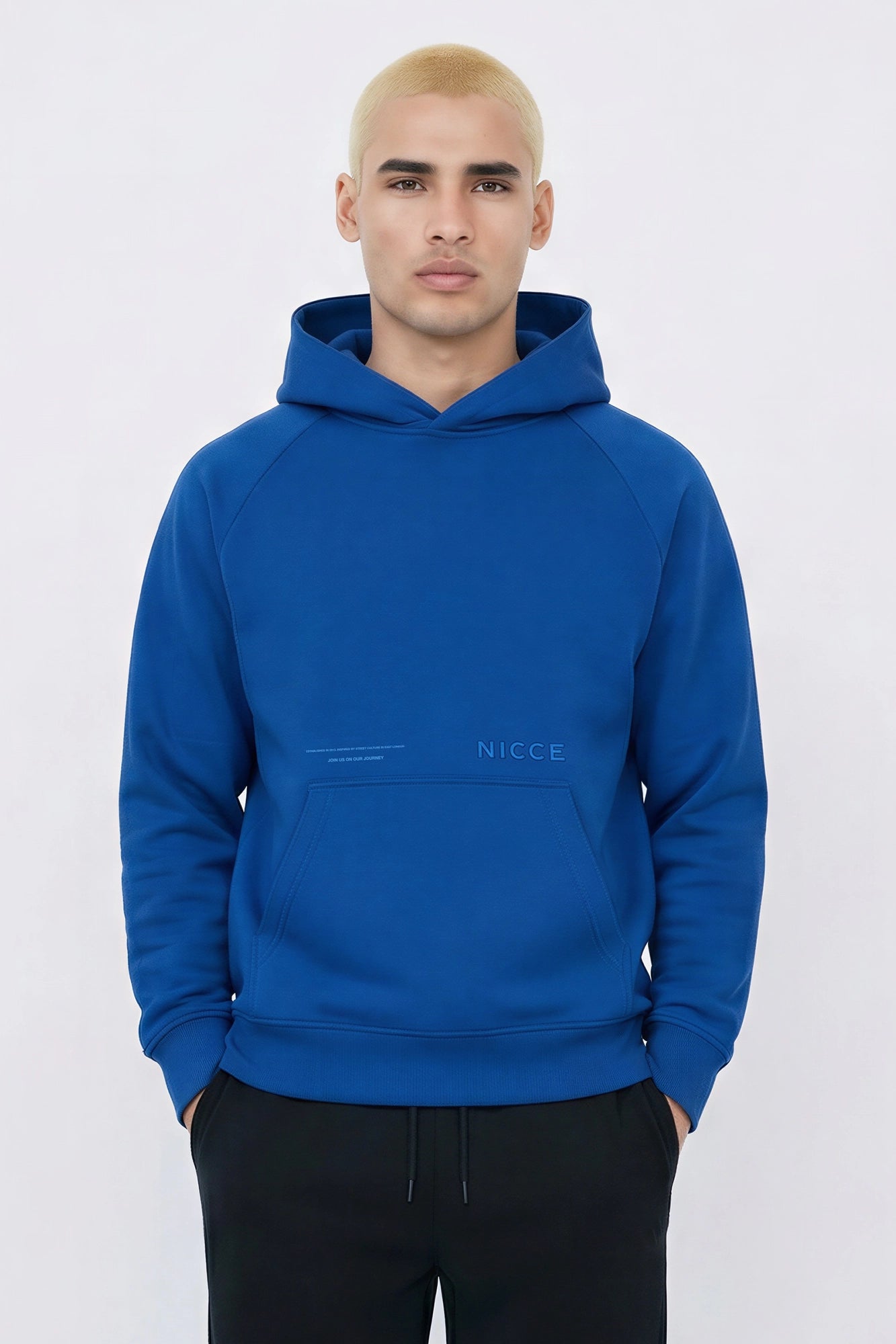 Script Essential Hoodie Cobalt Blue